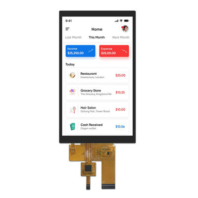 5.0 inci TFT LCD Modul Cahaya Tinggi LVDS Antarmuka
