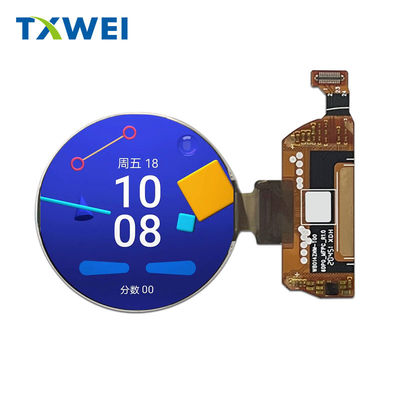 1.39 inci 454 * 454 IPS smart knob yang dapat dipakai, peralatan kecil medis, kecerahan 400cd/m 2 layar tampilan melingkar