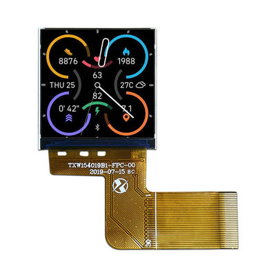 1.54 inci persegi layar TFT layar IPS panel tampilan kecerahan tinggi antarmuka RGB
