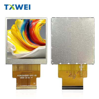 Layar TFT Persegi 1,54 Inci Layar Lcd Antarmuka IPS MCU 8 BIT