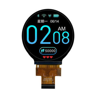 2.1-inci TFT modul tampilan LCD melingkar disesuaikan melingkar jam tangan pintar layar LCD