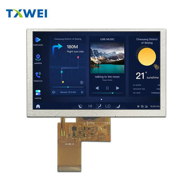 Layar LCD TFT 5 inci dengan antarmuka RGB IPS tampilan penuh 800 * 480 high definition TFT capacitive touch