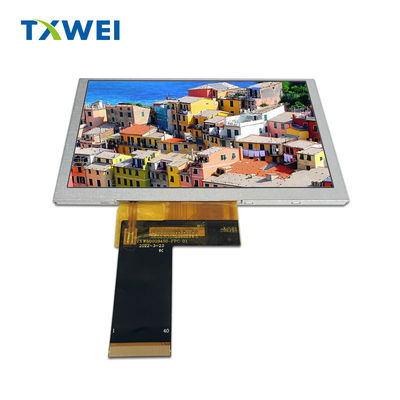 5-inci 800 * 480 Portable LCD Display Module Color Screen dengan 40-pin LCM Pin N Count Normal Hitam TFT LCD Screen