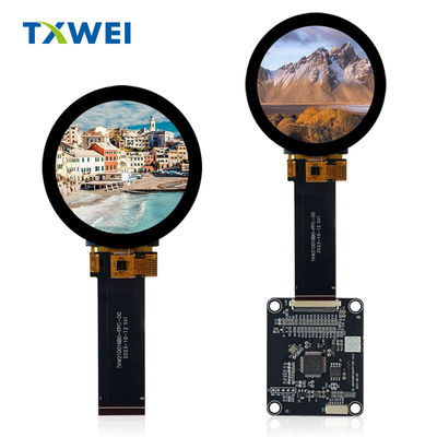 2.1-inci 480 * 480 Lingkaran TFT LCD Display HDMI Driver Board Dengan USART Interface Serial Port