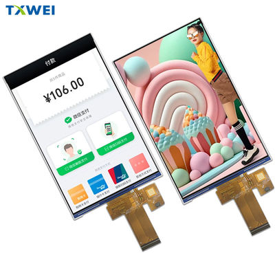 Layar layar LCD 7 inci dengan resolusi tinggi dengan kecerahan tinggi 800 X 1280