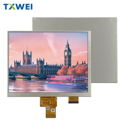 Layar LCD TFT 8 inci 1024 * 768 Tampilan LVDS Full View Panel Tampilan Medis Kontrol Industri