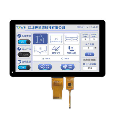 10.1 inci TFT LCD Modul 1024 * 600 RGB Antarmuka Semua sudut pandang Ips Layar sentuh