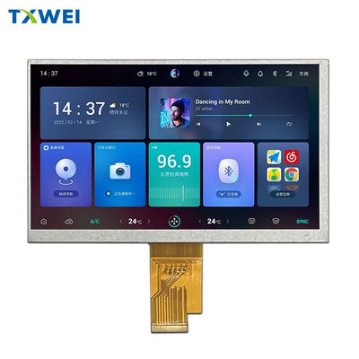 Layar LCD Navigasi Mobil 7 inci 1024 * 600 Kecerahan 450cd/m2 Panel Instrumen Sepeda Motor