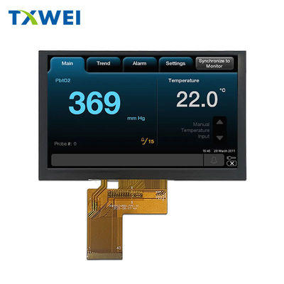 5-inch TFT LCD screen with RGB interface, 800 * 480 color LCD display, customized capacitive touch screen